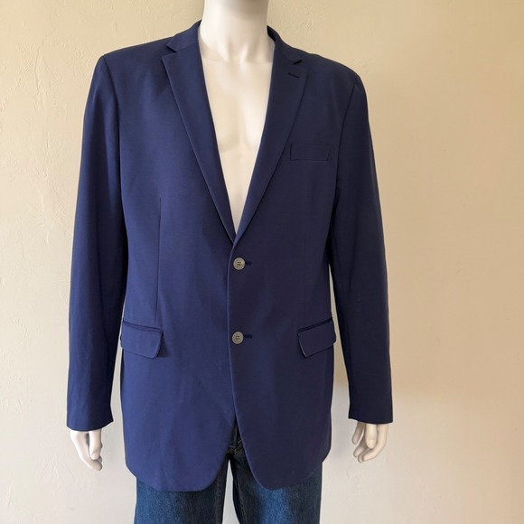 Lauren Ralph Lauren Other - Lauren Ralph Lauren Mens 46L Navy Blue Stretch Blazer‎ Sport Coat Macy's 46 Long
